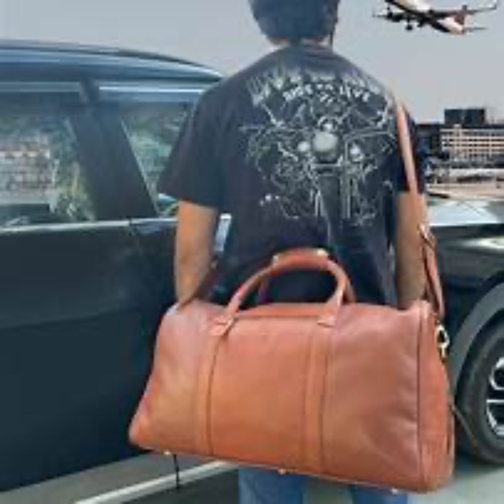 Leather Rustic Town Rugged  unisex travel bag